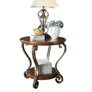 lot 6431 image: Signature Design by Ashley - Nestor Traditional End Table, Medium Brown