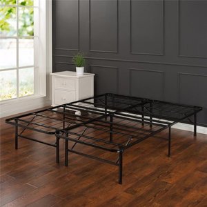 lot 6459 image: Smartbase Steel Platform Bed - King