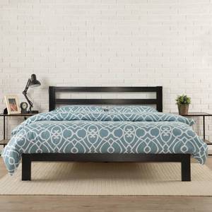 lot 6472 image: Zinus Modern Studio Platform 2000H Metal Bed FrameMattress Foundation with Headboard, Full