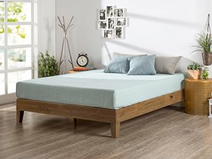 lot 6463 image: Zinus 12 Inch Deluxe Solid Wood Platform Bed  No Boxspring Needed ..