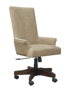lot 6481 image: Signature Design by Ashley Baldridge Upholstered Swivel Desk Chair