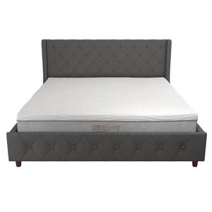 lot 6489 image: King Mercer Linen Upholstered Bed Light Gray - CosmoLiving by Cosmopolitan