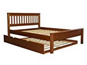 lot 6501 image: Bedz King Mission Style Full Bed with a Full Trundle, Espresso