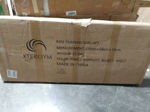 lot 6511 image: Xtek-Gym 4ft kids training bar - purple