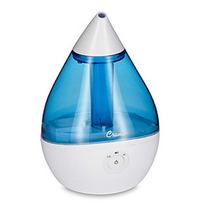 lot 4887 image: Crane - Droplet Ultrasonic 0.5 Gal. Cool Mist Humidifier - White