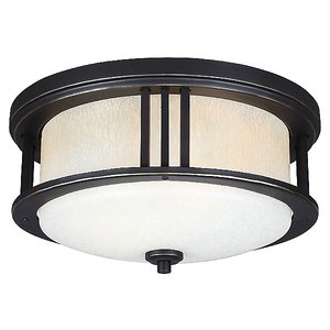 lot 4890 image: Sea Gull Lighting 7847902 Ceiling Fixtures Crowell Outdoor Lighting Flush Mount Antique Bronze