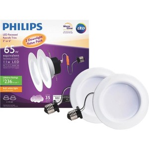 lot 4893 image: Philips Lighting Co 2 Pack LED Dl 65w Wg Bulb 802389