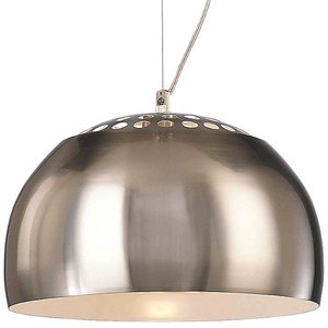 lot 4898 image: George Kovacs by Minka P861-084 1-Light Pendant - Brushed Nickel - 12.25W in.