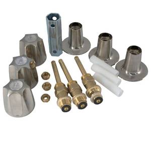 lot 4907 image: PartsmasterPro Bathroom Tub and Shower Rebuild Kit in Brushed Nickel for Price Pfister Verve 58477