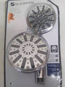 lot 4908 image: Glacier Bay 6-spray 5 in. Dual Shower Head and Handheld Shower Head in Chrome, Grey