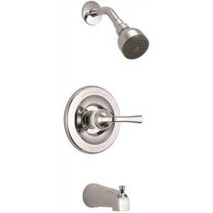 lot 4914 image: Delta Foundations Single-Handle 1-Spray Tub and Shower Faucet in Chrome