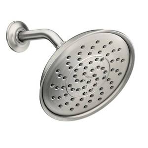 lot 4919 image: MOEN Brecklyn 1-Spray 9 in. Single Wall Mount Fixed Shower Head in Spot Resist Br Nickel (SRN)