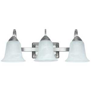 lot 4923 image: Feit Electric 3-Light Led Vanity Fixture, Brushed Nickel, 21-34 In., Uses (3) 24-Watt Integrated Led Modules