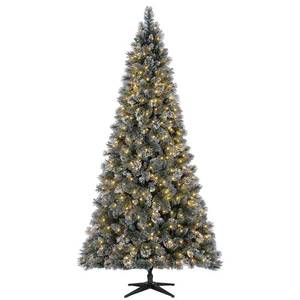 lot 4928 image: Home Accents Holiday 9 ft. Pre-Lit LED Sparkling Amelia Pine Artificial Christmas Tree with 600 Warm White Micro-Dot Lights