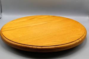 lot 1947 image: LARGE 17 WOODEN LAZY SUSAN