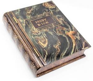 lot 1993 image: VINTAGE MOBY DICK FAUX BOOK TOBACCO STORAGE BOX SAFE