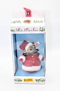 lot 2345 image: Steiff Limited Edition Button In Ear, #037894 Roly Poly Santa 2003