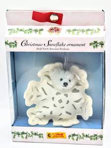 lot 2346 image: Steiff Limited Edition Button In Ear, #666971 Christmas Snowflake Ornament 2003 Steiff North American Exclusive