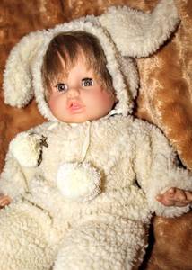 lot 2402 image: Zapf Creation Eileen Made in West Germany Dressed as Easter Bunny