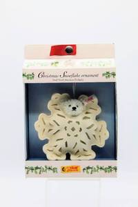 lot 2412 image: 2003 STEIFF CHRISTMAS SNOWFLAKE Ornament 100% Genuine Mohair 666971 - New in Box wcertificate