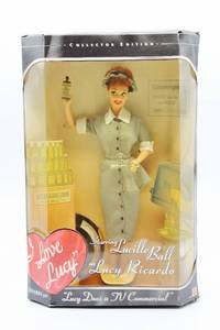 lot 2446 image: 1997 MATTEL - I LOVE LUCY DOLL Lucy Does a TV Commercial Episode 30 the famous VITAMEATAVEGAMIN show NRFB