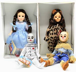 lot 2464 image: WIZARD OF OZ Lot of 4 EFFANBEE Dolls - DOROTHY, COWARDLY LION, SCARECROW AND TIN MAN