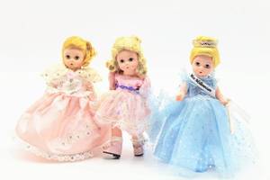 lot 2488 image: Lot of 3 MADAME ALEXANDER Dolls - 100th Anniversary Miniature Madame #79527, Miss Millenium for Lillian Vernon #80580, and Hush-You-Bye #25235