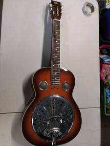 lot 5842 image: Rogue Classic Spider Resonator  Sunburst Squareneck
