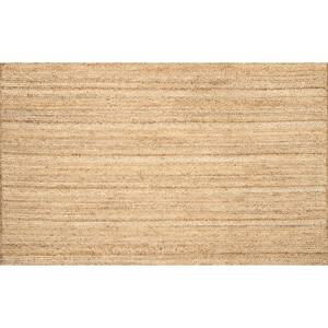 lot 8067 image: nuLOOM Rigo Hand Woven Jute Runner Rug, 2 6 x 8, Natural
