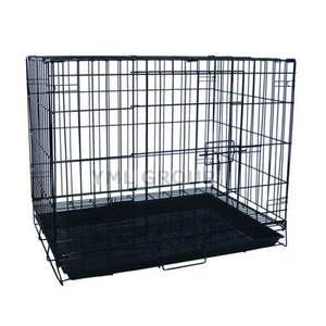 lot 8794 image: YML SA48G Pet Kennel with Wire Body and Plastic Tray WITH BENT WIRES