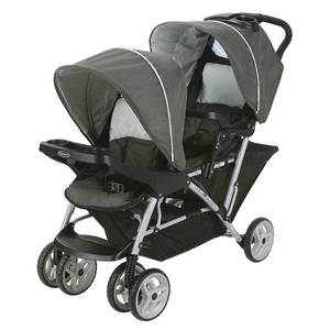 lot 8809 image: Graco DuoGlider Double Stroller  Lightweight Double Stroller with Tandem Seating, Glacier