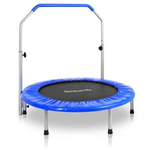 lot 8839 image: SereneLife SLSPT409 - Sports Jumping Fitness Trampoline, Adult Size POSSIBLY INCOMPLETE