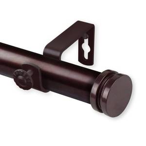 lot 8857 image: LOT OF 2 Bun 1 dia. Curtain Rod 120-170 inch - Bronze