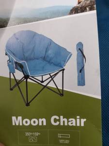 lot 8895 image: Alpha Camp Upgrade Moon Saucer Folding Camping Chair With Cup Holder And Carry
