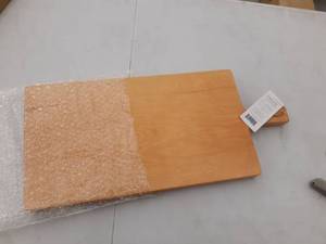 lot 8898 image: Chloe and cotton Handcrafted Natural Pine Bread Cutting Board