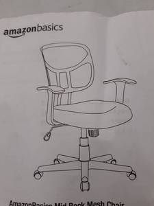 lot 8907 image: Amazon Basics Mid back Mesh Chair