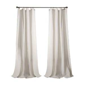 lot 8920 image: 54x108 Rosalie Rod Pocket Light Filtering Window Curtain Panels White - Lush D�cor, Adult Unisex
