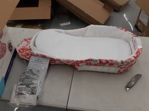 lot 8934 image: Baby Delight Snuggle Nest Harmony Portable Infant Sleeper - Garden Dreams