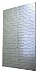 lot 8991 image: 4 Foot Pegboard Sheets with Formed Edges by Wall Control Pegboard - Two Pack of 16in x 48in Metal Pegboard Panels