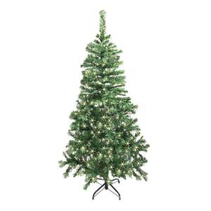lot 9015 image: ALEKO CT78H250HW Pre-Lit Artificial Pine Christmas Tree, 6.5, Green Tree with Clear Lights