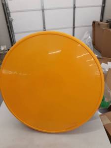 lot 9027 image: Humble Crew Round Plastic Construction Table with 2 chairs