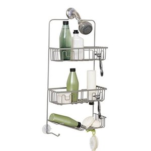 lot 9028 image: Zenna Home 7781NN, Over-the-Showerhead Caddy, Satin Nickel