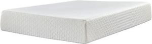 lot 9052 image: Ashley Furniture Signature Design - 12 Inch Chime Express Memory Foam Mattress - Bed in a Box - Queen - Firm Comfort Level - White
