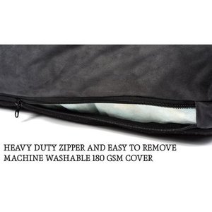 lot 9134 image: Orthopedic Dog Bed  Pure Premium Shredded Memory Foam Ideal for Aging Dogs  Waterproof Removable Washable Cover USED