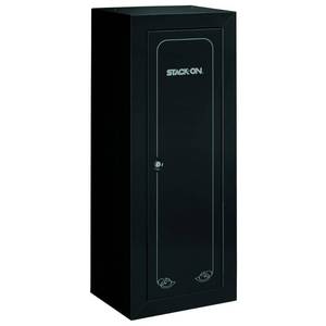 lot 9135 image: Stack-On GCB-1522-DS 22-Gun Steel Security Gun Cabinet with Foam Barrel Rests, Black DENTEDDAMAGED