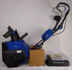 lot 704 image: Snow Joe iON21SB PRO Cordless Single Stage Snow Blower 21 Inch 5 Ah Battery 40 Volt