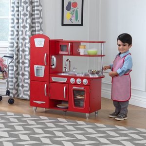 lot 721 image: KidKraft Vintage Play Kitchen - Red