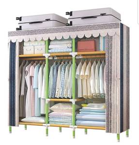 lot 746 image: YOUUD 68 Inches Wardrobe Storage Closet Portable Closet Shelves, Closet Stroage Organizer�