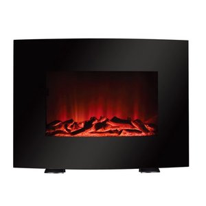 lot 817 image: Mainstays Freestanding or Wall Mounted Electric Fireplace Heater, Black Finish