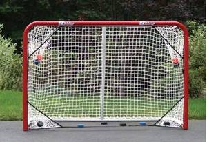 lot 822 image: EZGoal 67109 Monster Steel Tube Heavy-Duty Official Regulation Folding Metal Hockey Goal Net, 6 x 4 - Feet, Red